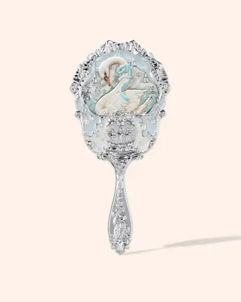 Дзеркало з ручкою від Flower Knows з колекції Swan Ballet (Creamy Blue)