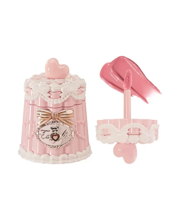 Блиск-желе для губ у вигляді тортика від Flower Knows з колекції The Sweetie Bear (JE04 Ribbon Pink)