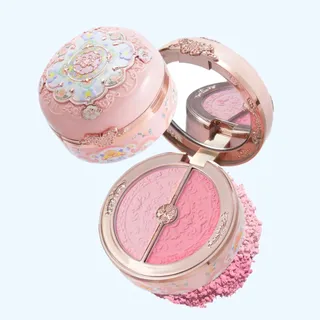 Рум'яна та матовий хайлайтер 2 в 1 від Flower Knows Butterfly Cloud Collar Rouge Box Highlighting & Blush Duo Powder (03 Pastel Lotus)