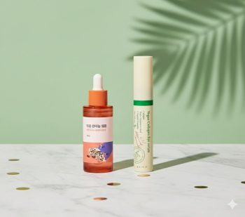 Набір доглядової косметики від бренду ROUND LAB та Axis-y з серії Soybean Panthenol та Collagen Eye Serum + заколка від Flower Knows у подарунок на вибір (сироватка + сироватка під очі)